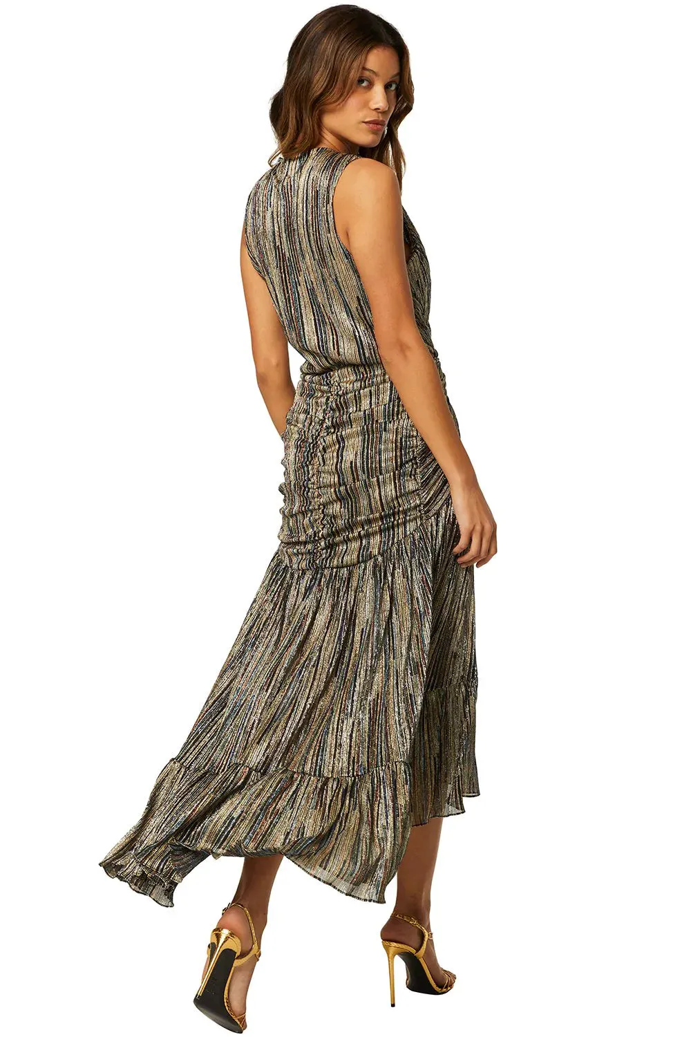 Ava Dress - Metallic Stripe
