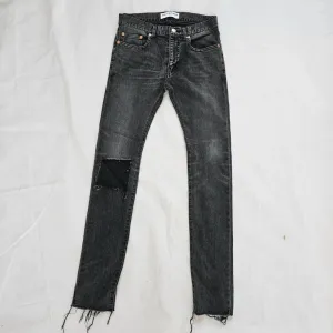 Balenciaga dark grey distressed/ripped denim skinny jeans