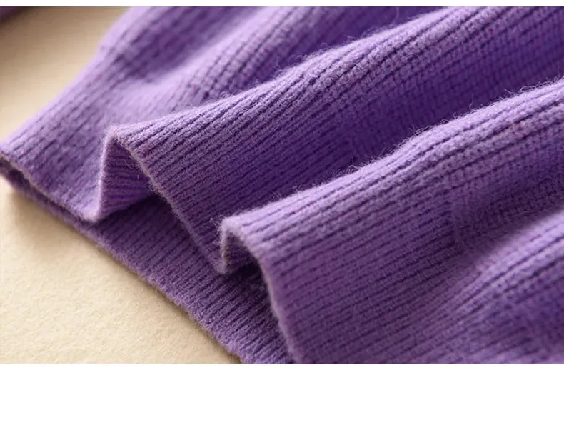 Buttery Soft 100% Pure Merino Wool Knitted  Zipper Hooded Cardigan