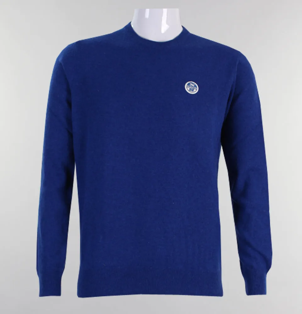 North Sails Grant Crew Knit Sweater Ocean Blue