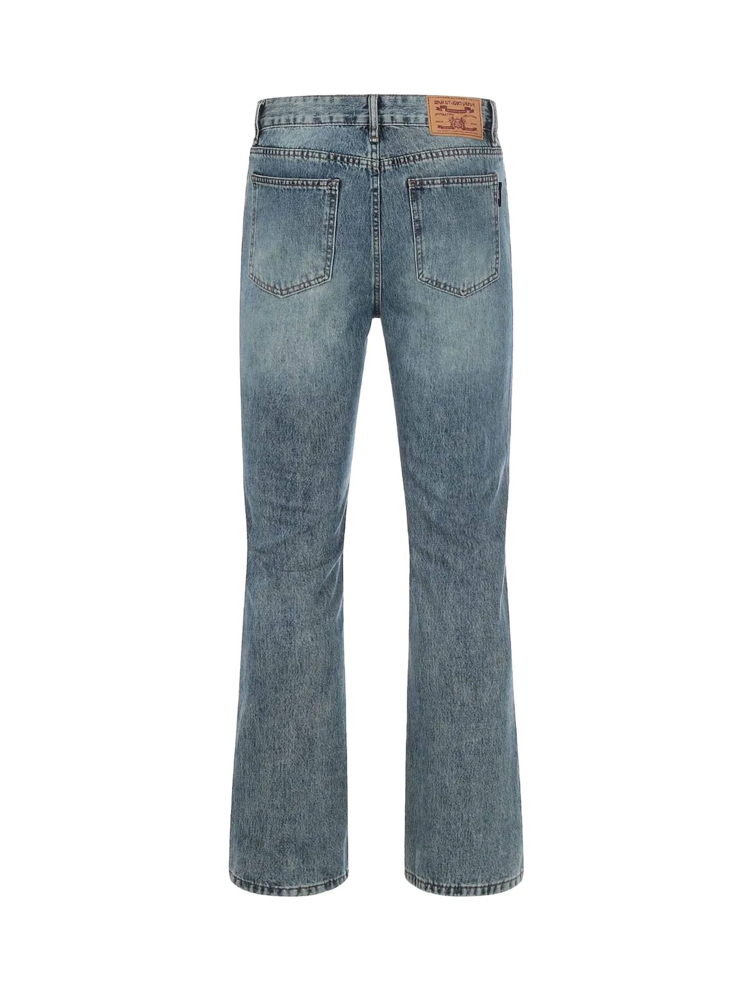 Washed Graffiti Ripped Jeans